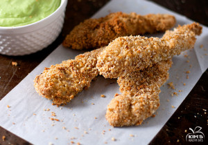 Baked Chicken Tenders With Creamy Avocado Dipping Sauce 