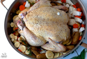 Easy Oven Roasted Chicken and Root Vegetables | Kim's Healthy Eats