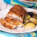 Hummus Crusted Chicken with Roasted Brussels Sprouts